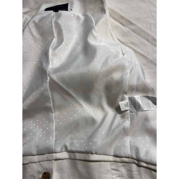 Banana Republic White Linen Cotton Vest Tailored Lined 12 - Picture 10 of 13
